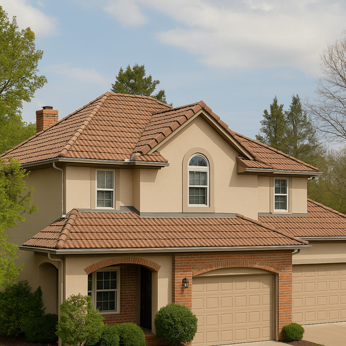 concrete tile on a home