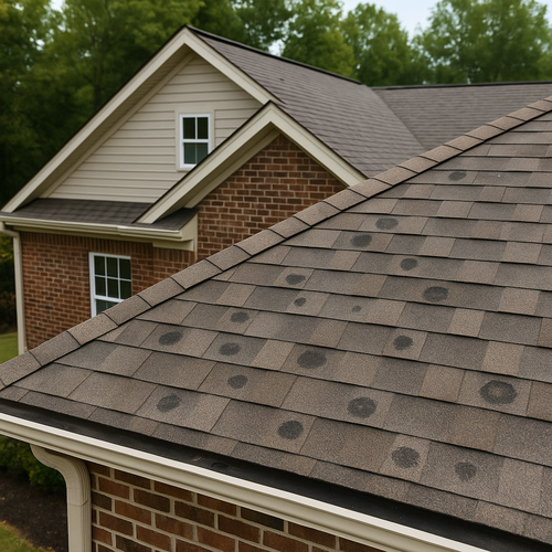 hail damage on a roof