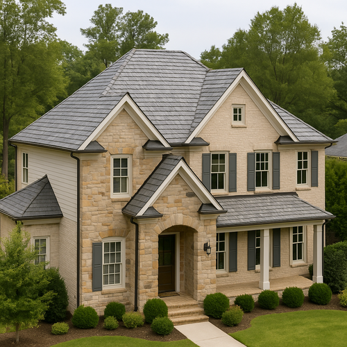 slate roofing on a nice home