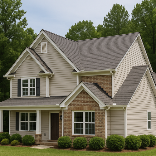 synthetic shingles on a nice home